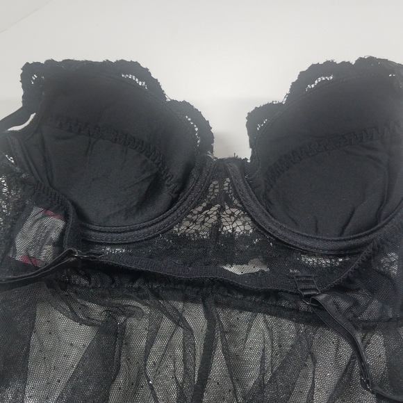 Shirley of Hollywood Sexy Black Lace Lingerie Slip - Picture 9 of 9